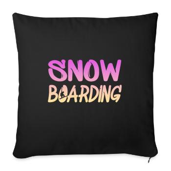 snowboarding - Sofakissenbezug 45 x 45 cm - Schwarz - Vorne