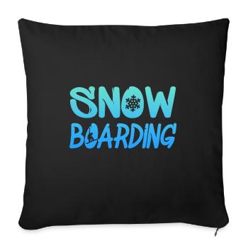 snowboarding - Sofakissenbezug 45 x 45 cm - Schwarz - Vorne