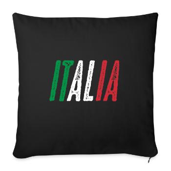 Italia, Italien, Rom, Neapel, Mailand - Sofakissenbezug 45 x 45 cm - Schwarz - Vorne