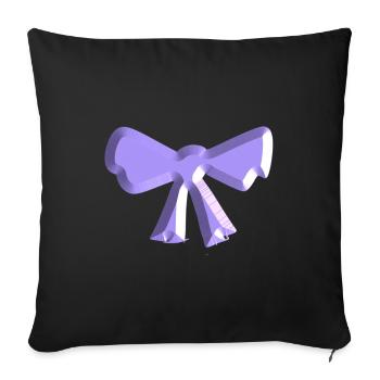 loop symbol fly purple - Sofa pillowcase 17,3'' x 17,3'' (45 x 45 cm) - black - Front