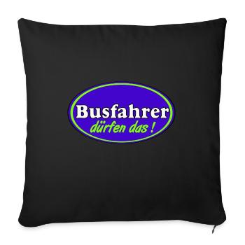 Busfahrer Bus Omnibus Kraftfahrer Schulbus (25) - Sofakissenbezug 45 x 45 cm - Schwarz - Vorne