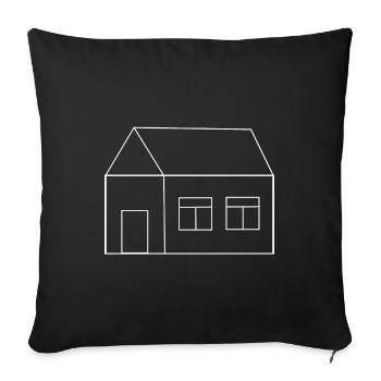 Home Houses Property - Sofa pillowcase 17,3'' x 17,3'' (45 x 45 cm) - black - Front
