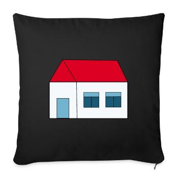 Home Houses Property - Sofa pillowcase 17,3'' x 17,3'' (45 x 45 cm) - black - Front