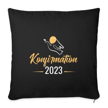 Konfirmand 2023 Konfirmation - Sofakissenbezug 45 x 45 cm - Schwarz - Vorne