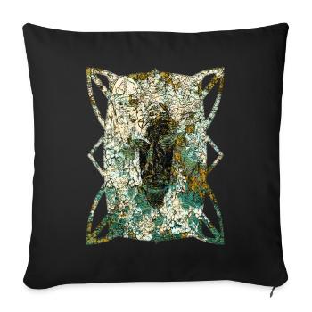 Masques africains (2) - Housse de coussin décorative 45 x 45 cm - noir - Devant