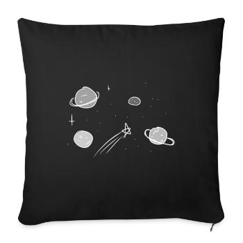univers univers étoiles planète physique - Housse de coussin décorative 45 x 45 cm - noir - Devant