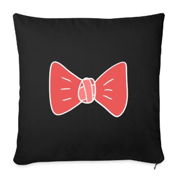 Bow Symbol Clothing Red - Sofa pillowcase 17,3'' x 17,3'' (45 x 45 cm) - black - Front