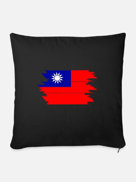 Taiwan - Sofakissenbezug 45 x 45 cm - Schwarz