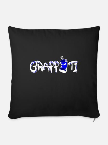 Graffiti - Sofakissenbezug 45 x 45 cm - Schwarz
