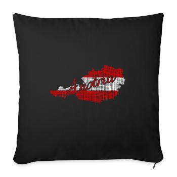 Austria Österreich - Sofakissenbezug 45 x 45 cm - Schwarz - Vorne