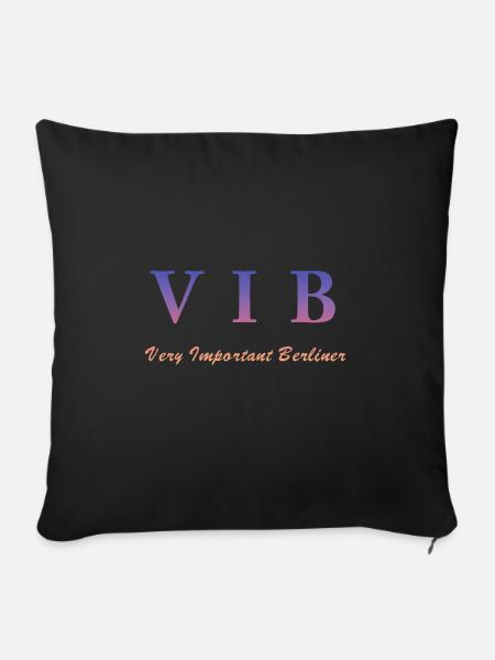 VIP - Berlin - Sofakissenbezug 45 x 45 cm - Schwarz