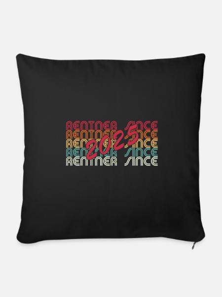 Rentner seit 2025 - Sofakissenbezug 45 x 45 cm - Schwarz
