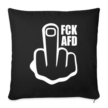 Fck afd - Sofakissenbezug 45 x 45 cm - Schwarz - Vorne