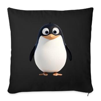 The penguin, a tailcoat wearer - Sofa pillowcase 17,3'' x 17,3'' (45 x 45 cm) - black - Front