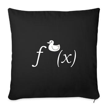Canard dérivation mathe witz (SW, sans texte) - Housse de coussin décorative 45 x 45 cm - noir - Devant