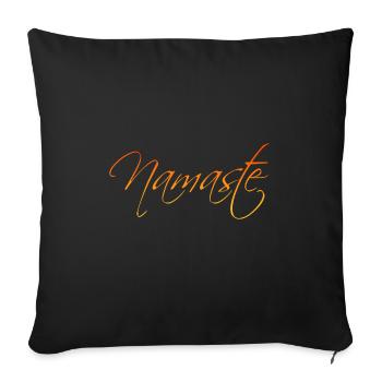Namaste - Sofakissenbezug 45 x 45 cm - Schwarz - Vorne