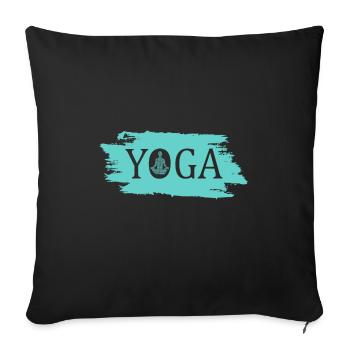 Yoga - Sofakissenbezug 45 x 45 cm - Schwarz - Vorne