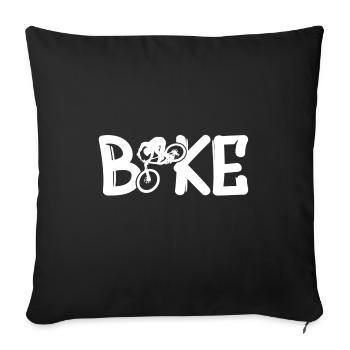 biken, bike, downhill - Sofakissenbezug 45 x 45 cm - Schwarz - Vorne