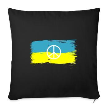 Signe de paix Symboles de signe de paix - Housse de coussin décorative 45 x 45 cm - noir - Devant
