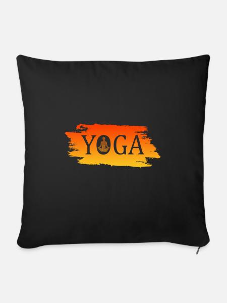 Yoga - Sofakissenbezug 45 x 45 cm - Schwarz