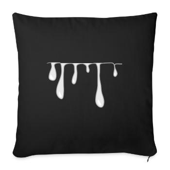 tropfen schleim linie muster - Sofakissenbezug 45 x 45 cm - Schwarz - Vorne