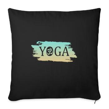 Yoga - Sofakissenbezug 45 x 45 cm - Schwarz - Vorne