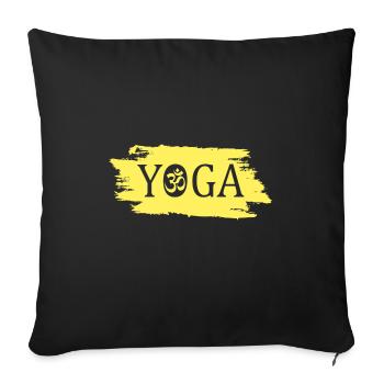 Yoga - Sofakissenbezug 45 x 45 cm - Schwarz - Vorne