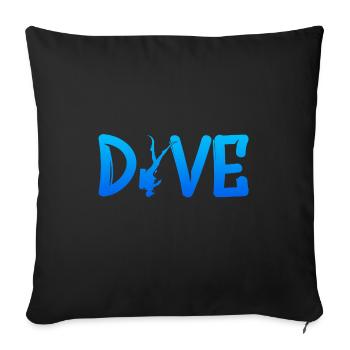 Dive Scuba Diver Diving - Sofakissenbezug 45 x 45 cm - Schwarz - Vorne