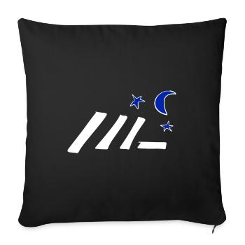symbol stern mond linien - Sofakissenbezug 45 x 45 cm - Schwarz - Vorne