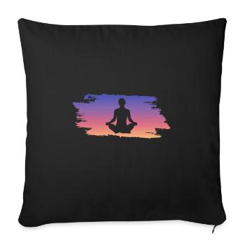 Yoga - Sofakissenbezug 45 x 45 cm - Schwarz - Vorne