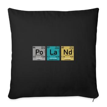 Nerd Elements Poland funy - Housse de coussin décorative 45 x 45 cm - noir - Devant