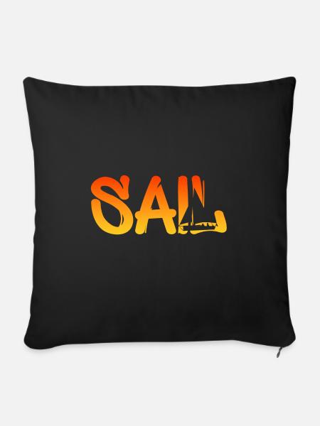 SAIL - Sofakissenbezug 45 x 45 cm - Schwarz