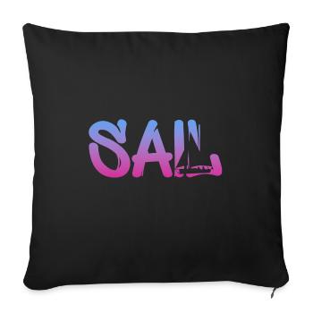 Sail Sailin Segeln Segler - Sofakissenbezug 45 x 45 cm - Schwarz - Vorne
