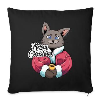 Cadeaux de Noël Noël - Housse de coussin décorative 45 x 45 cm - noir - Devant