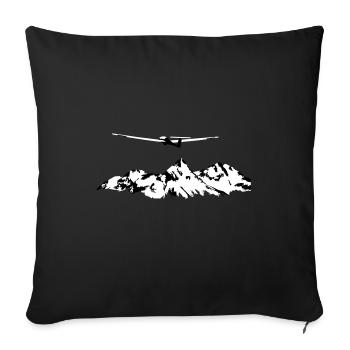 Glider Gliding Glider Glider Pilot Pilot - Sofa pillowcase 17,3'' x 17,3'' (45 x 45 cm) - black - Front