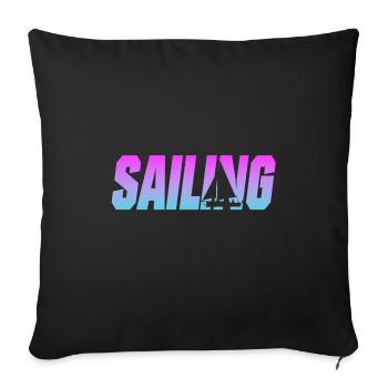 sailing - Sofakissenbezug 45 x 45 cm - Schwarz - Vorne