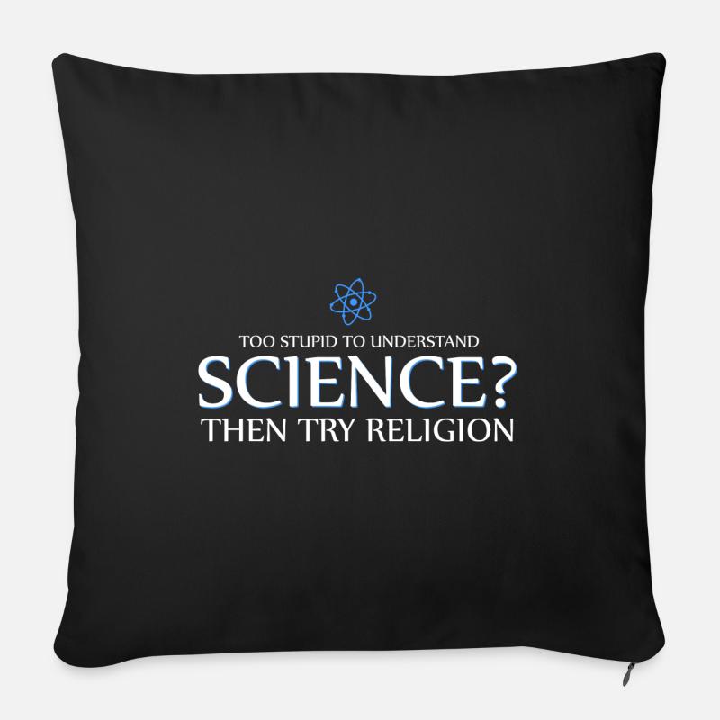 science - Sofa pillowcase 17,3'' x 17,3'' (45 x 45 cm) - black