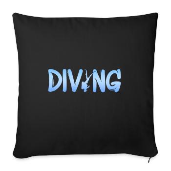 diving - Sofakissenbezug 45 x 45 cm - Schwarz - Vorne