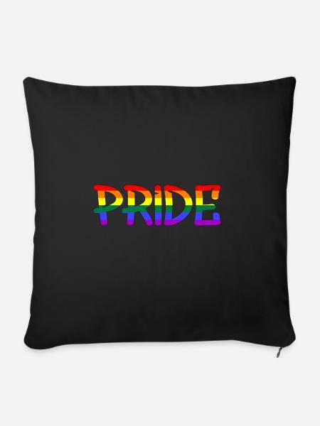 Pride, LGBTQ - Sofakissenbezug 45 x 45 cm - Schwarz