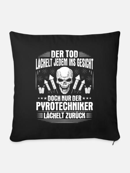 Pyrotechniker Feuerwerk Pyrotechnik Pyrotechnician - Sofakissenbezug 45 x 45 cm - Schwarz
