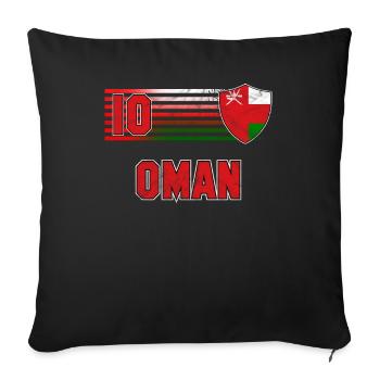 Oman - Sofakissenbezug 45 x 45 cm - Schwarz - Vorne