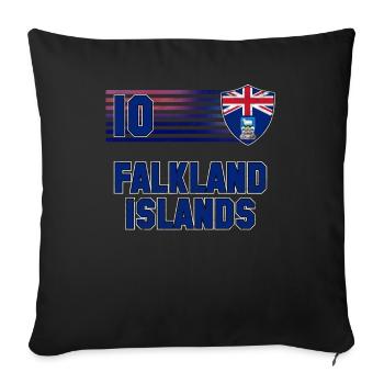Falkland Islands - Sofa pillowcase 17,3'' x 17,3'' (45 x 45 cm) - black - Front