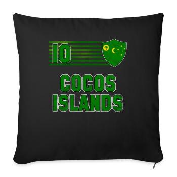 Îles Cocos - Housse de coussin décorative 45 x 45 cm - noir - Devant