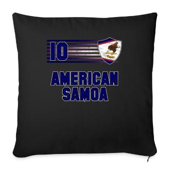 American Samoa - Sofa pillowcase 17,3'' x 17,3'' (45 x 45 cm) - black - Front