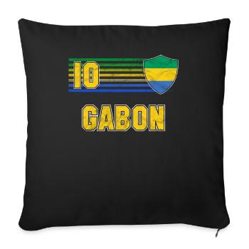 Gabon - Sofa pillowcase 17,3'' x 17,3'' (45 x 45 cm) - black - Front