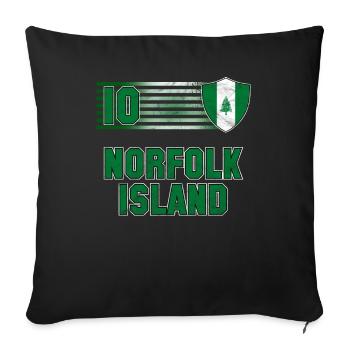 Norfolk Island - Sofa pillowcase 17,3'' x 17,3'' (45 x 45 cm) - black - Front