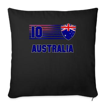 Australie - Housse de coussin décorative 45 x 45 cm - noir - Devant