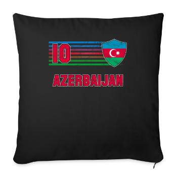 Azerbaijan - Sofa pillowcase 17,3'' x 17,3'' (45 x 45 cm) - black - Front
