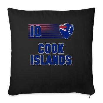 Cook Islands - Sofa pillowcase 17,3'' x 17,3'' (45 x 45 cm) - black - Front