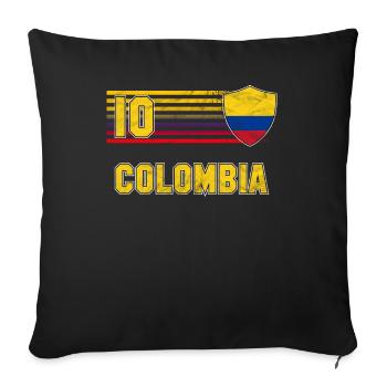 Colombia - Sofa pillowcase 17,3'' x 17,3'' (45 x 45 cm) - black - Front